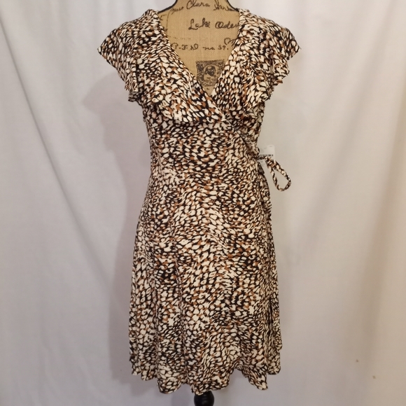 Free People Dresses & Skirts - NWT FREE PEOPLE FRENCH QUARTER WRAP DRESS, LEOPARD PRINT MEDIUM